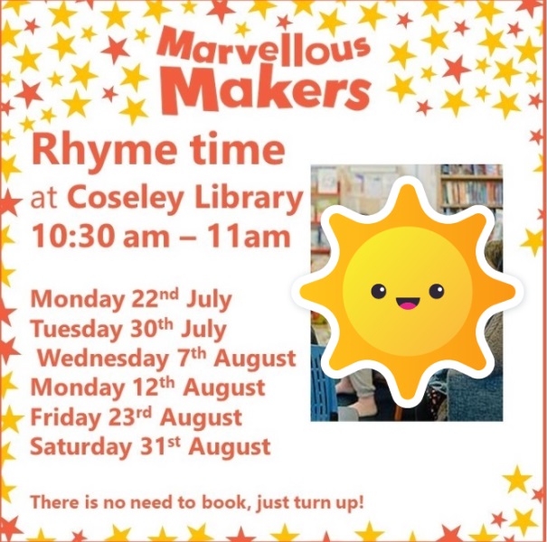 Coseley Library - Summer Rhyme Time Sessions